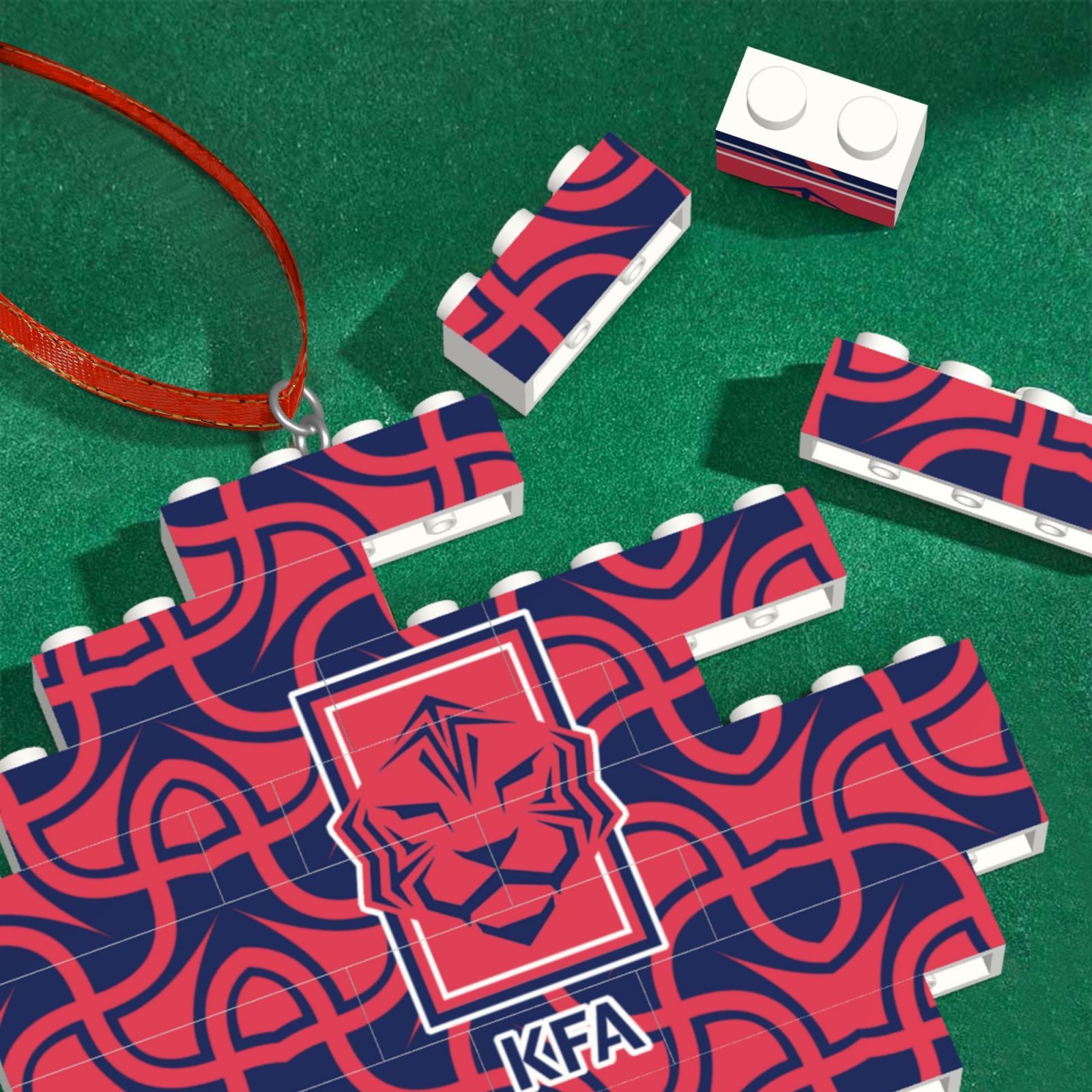 South Korea Building Block Puzzle Ornament BBP2011 - Soccerfana