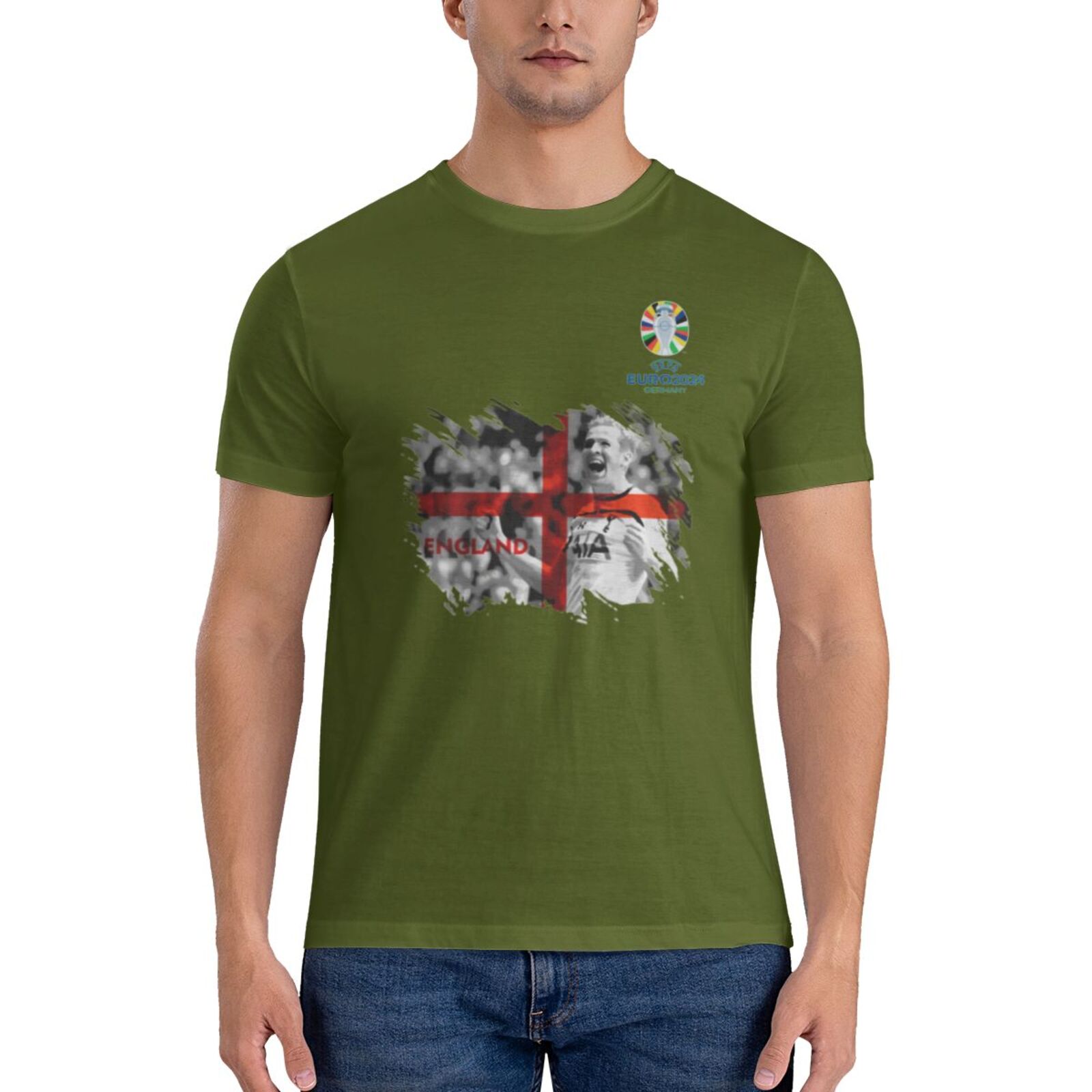 Men's England EURO 2024 Basic Short Sleeve T-Shirt BST1713 - Soccerfana