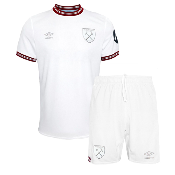 Kid's West Ham Away Jersey+Shorts 23/24 - Soccerfana