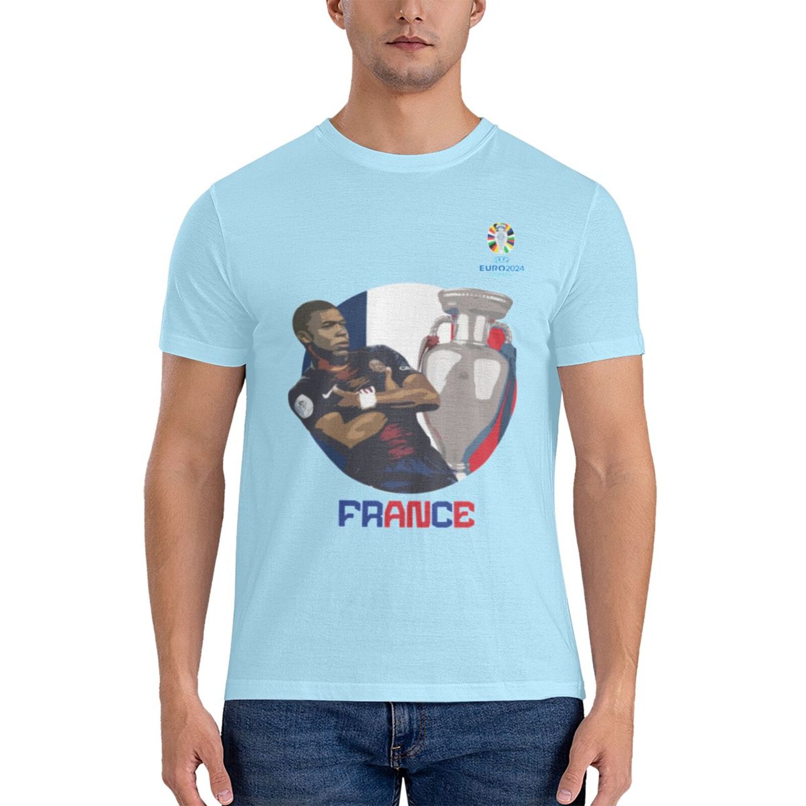 Men's France EURO 2024 Basic Short Sleeve T-Shirt BST1729 - Soccerfana