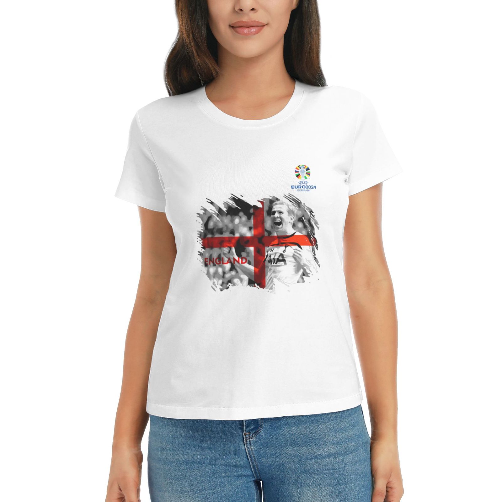 Woman's England EURO 2024 Basic Short Sleeve T-Shirt WBT1712 - Soccerfana