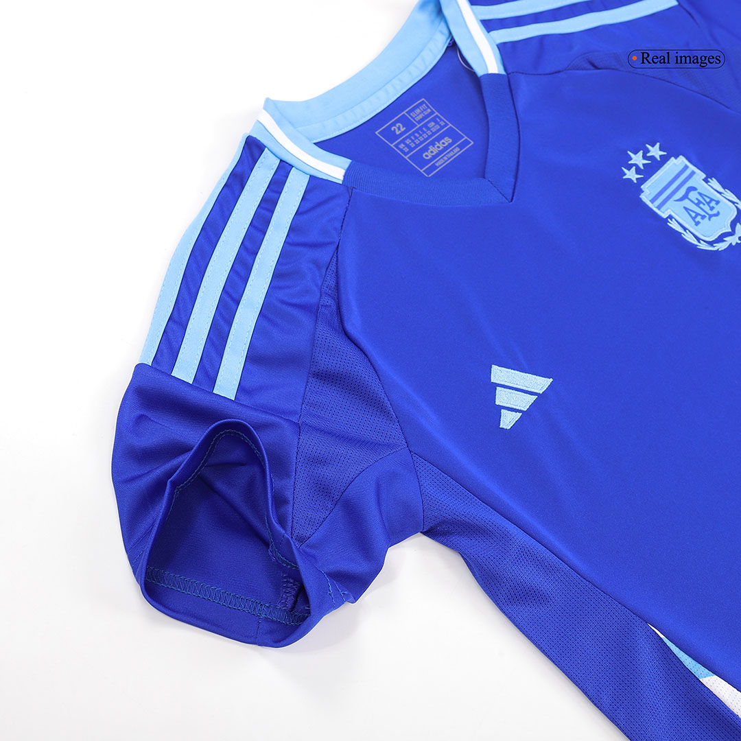 Kid's Argentina Away Jersey+Shorts Copa America 2024 - Soccerfana