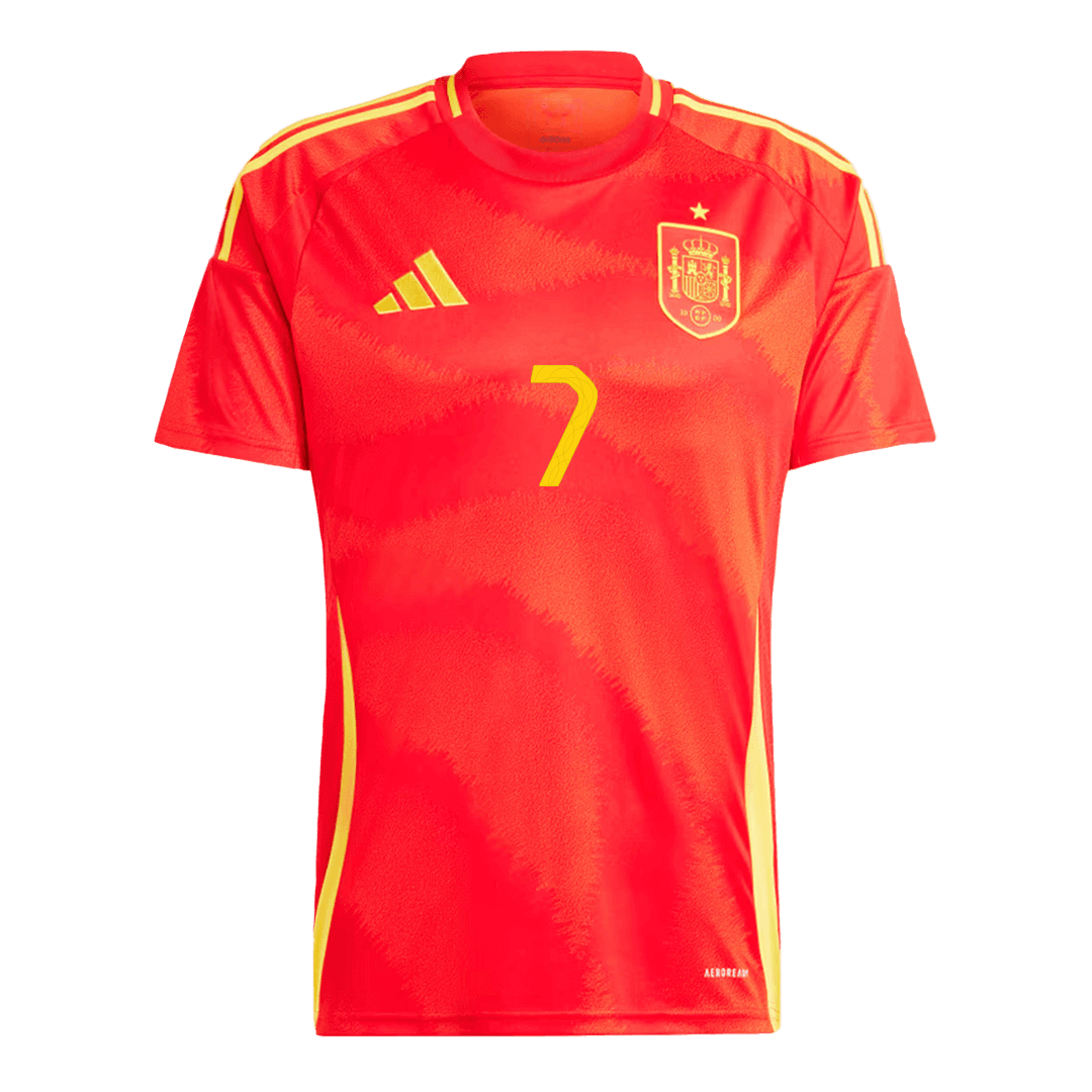 Alvaro Morata #7 Spain Home Jersey EURO 2024 - Soccerfana