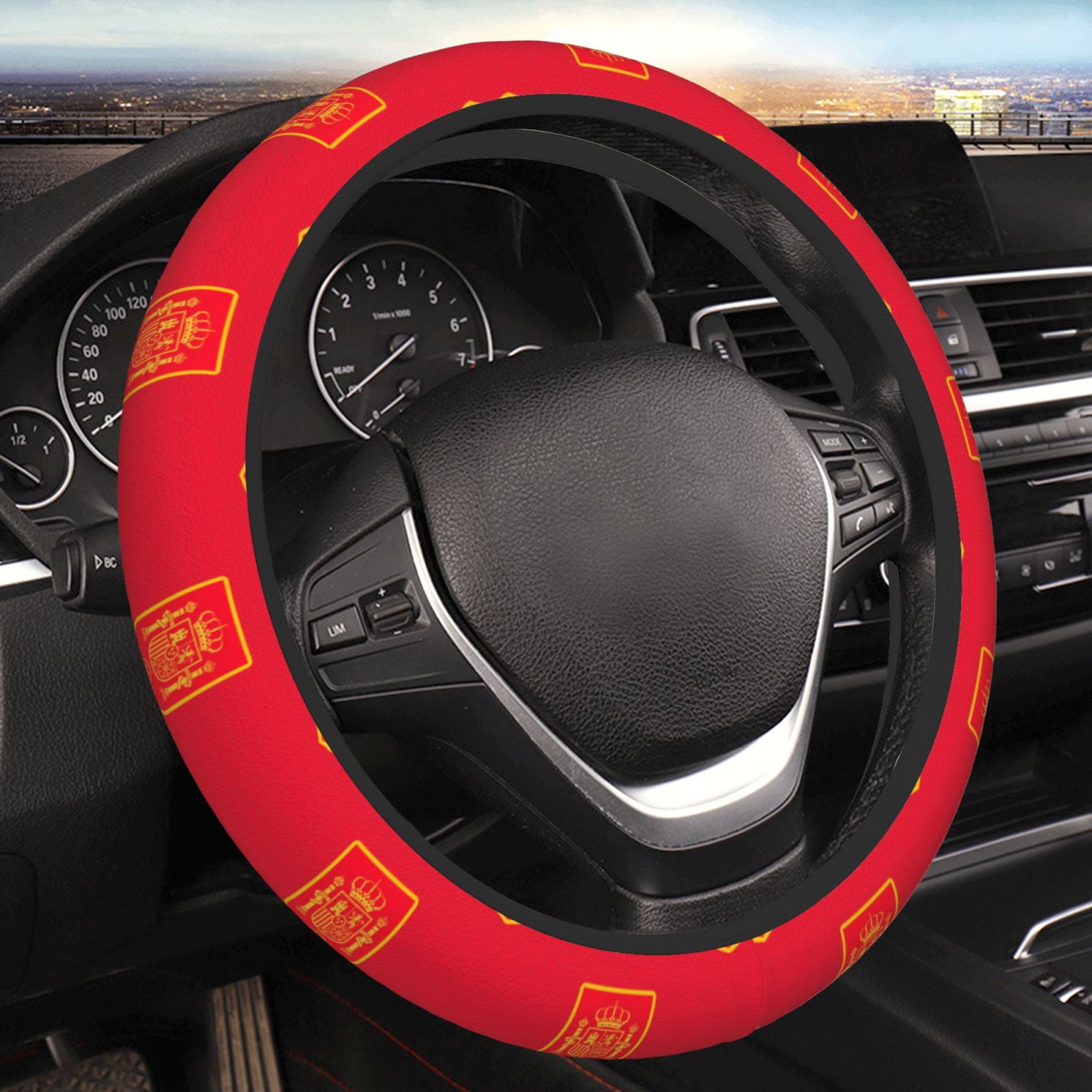 Spain Steering Wheel Cover ESW2408 - Soccerfana