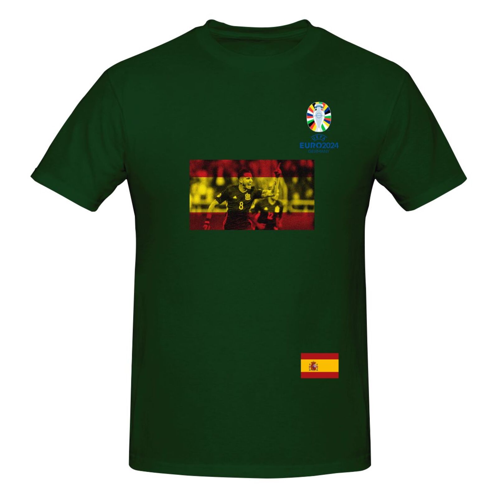 Men's Spain EURO 2024 Basic Short Sleeve T-Shirt BST1739 - Soccerfana
