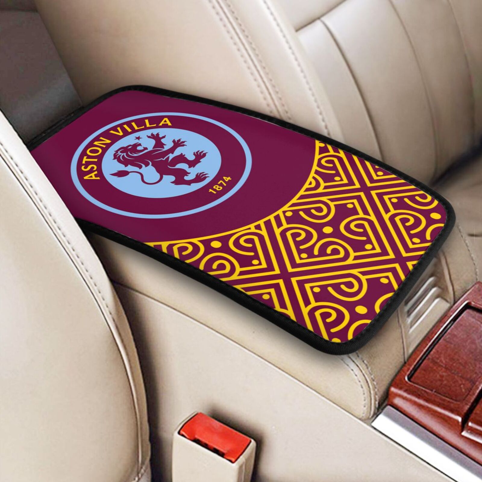 Aston Villa Car Handrail Box Cushion CHC2586 - Soccerfana