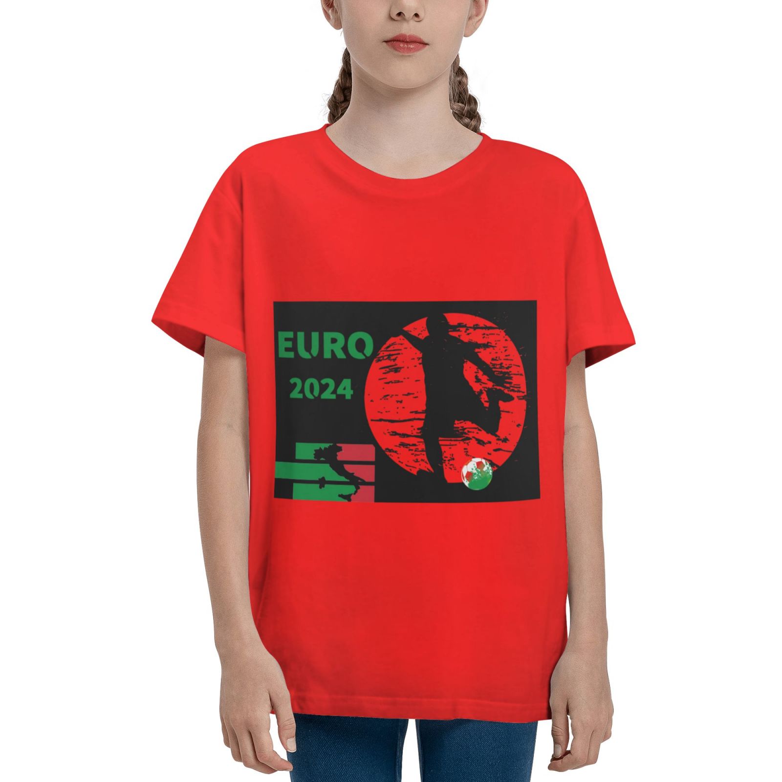 Kid's Italy EURO 2024 Teenage T-shirt TET1757 - Soccerfana