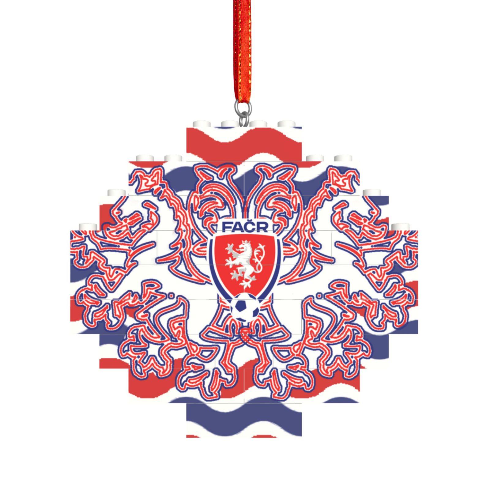 Czech Building Block Puzzle Ornament BBP1986 - Soccerfana