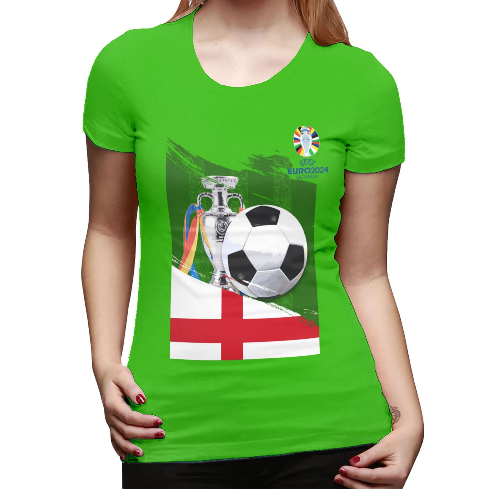 Women's England EURO 2024 Basic Short Sleeve T-Shirt WBT1682 - Soccerfana