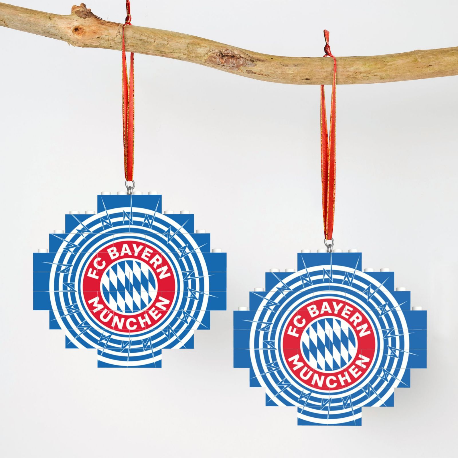 Bayern Munich Building Block Puzzle Ornament BBP2192 - Soccerfana