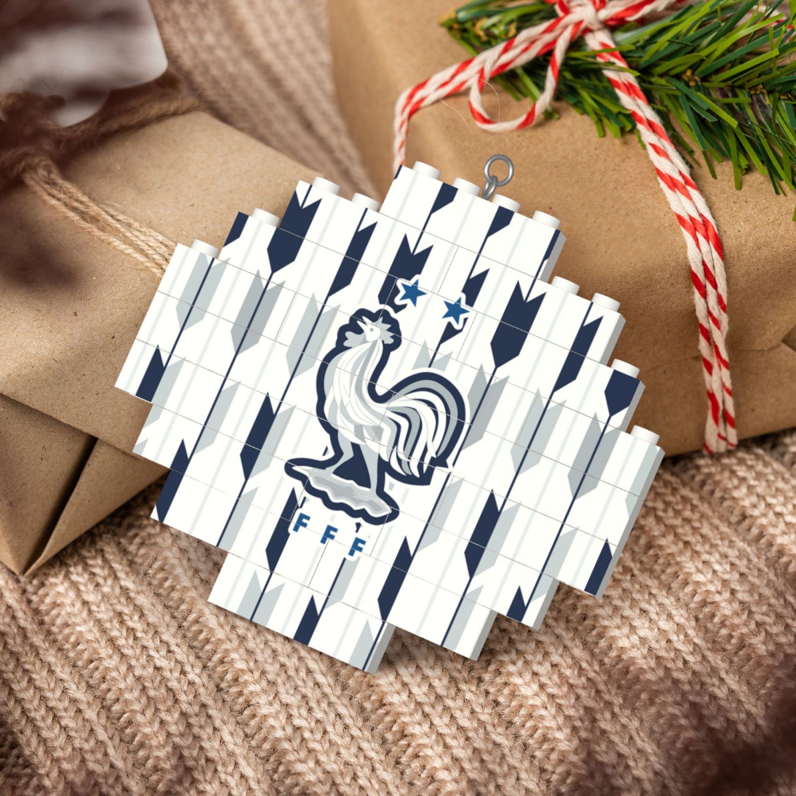 France Building Block Puzzle Ornament BBP2185 - Soccerfana