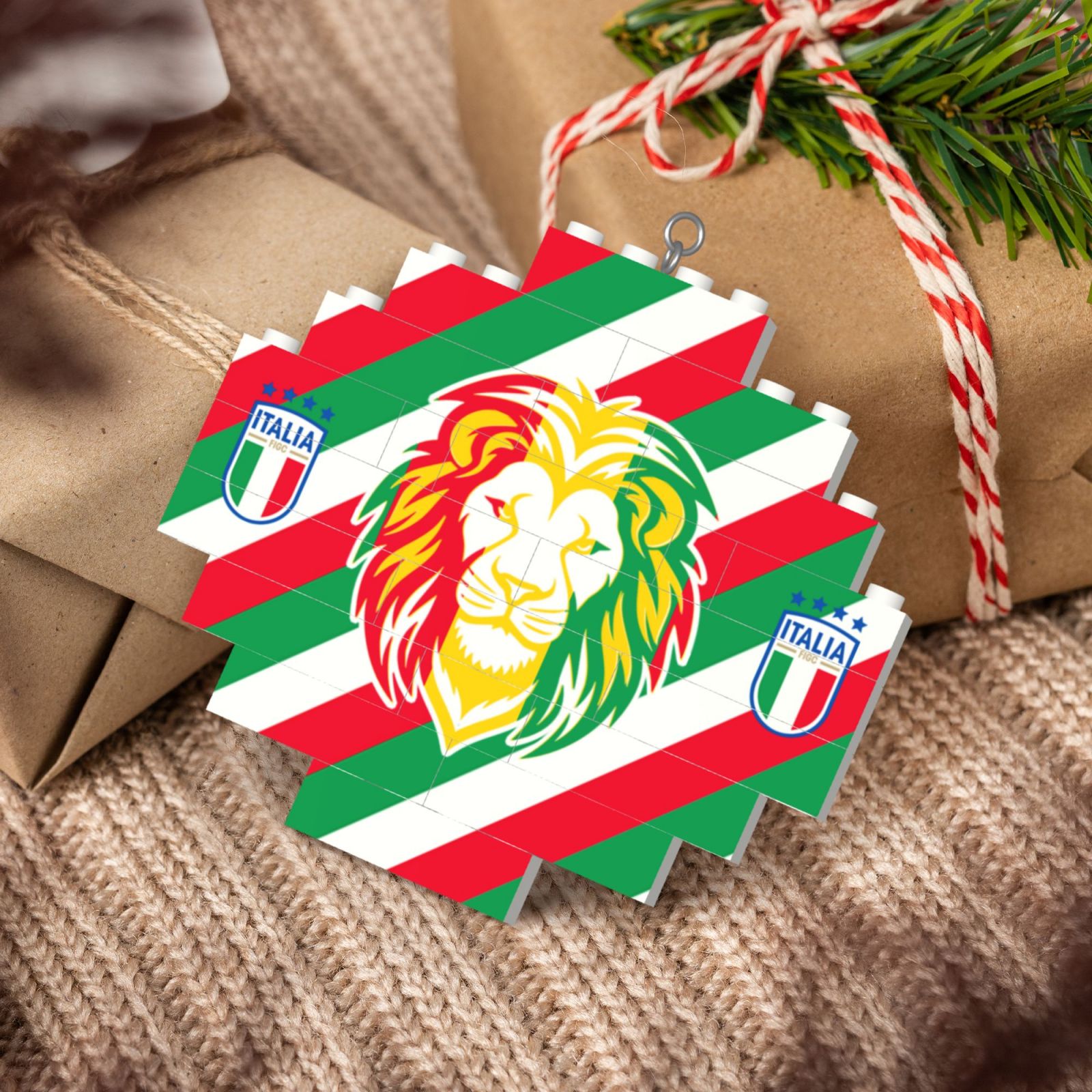 Italy Building Block Puzzle Ornament BBP2022 - Soccerfana