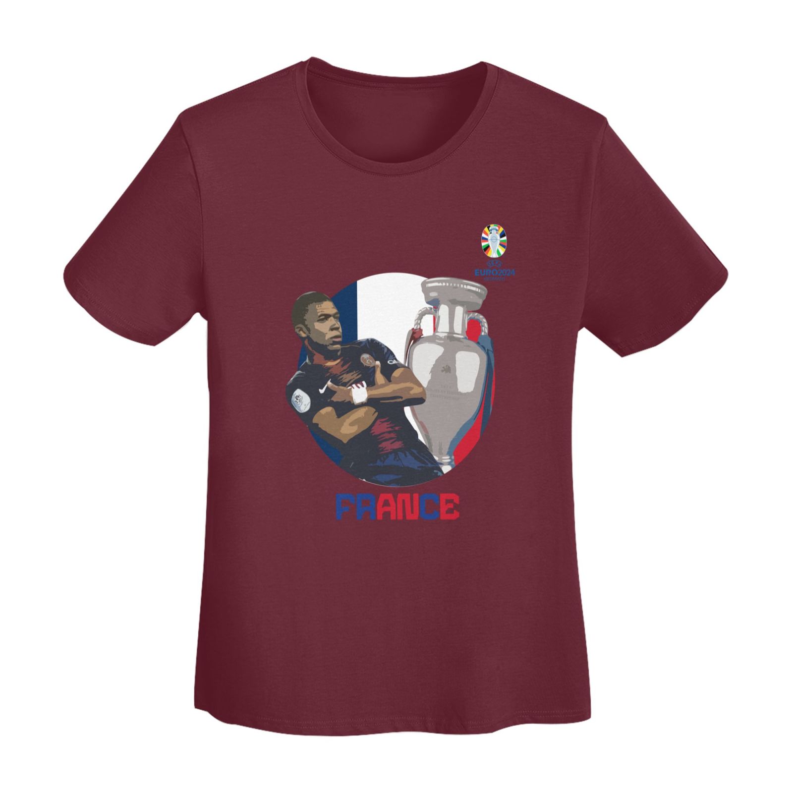 Women's France EURO 2024 Basic Short Sleeve T-Shirt WBT1730 - Soccerfana