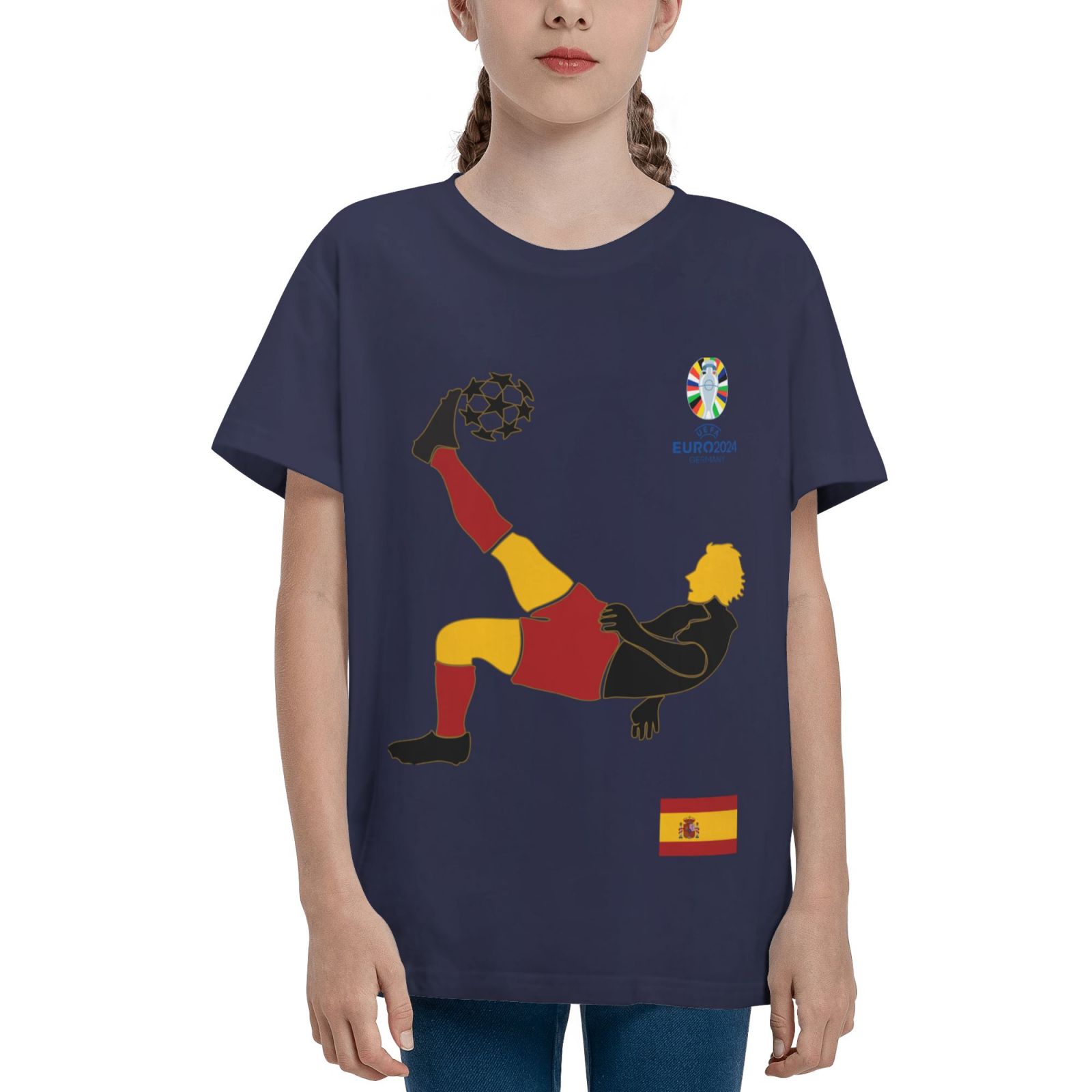 Kid's Spain EURO 2024 Teenage T-shirt TET1726 - Soccerfana