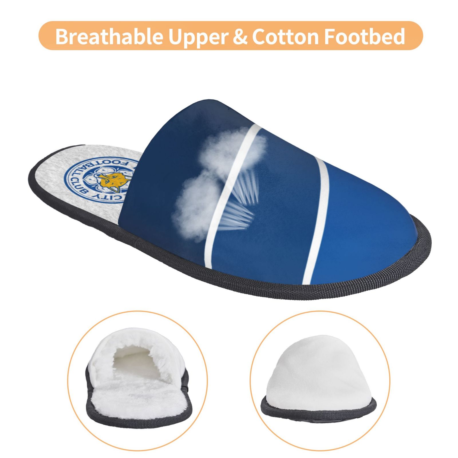 Leicester City Cotton Slippers FSP2219 - Soccerfana