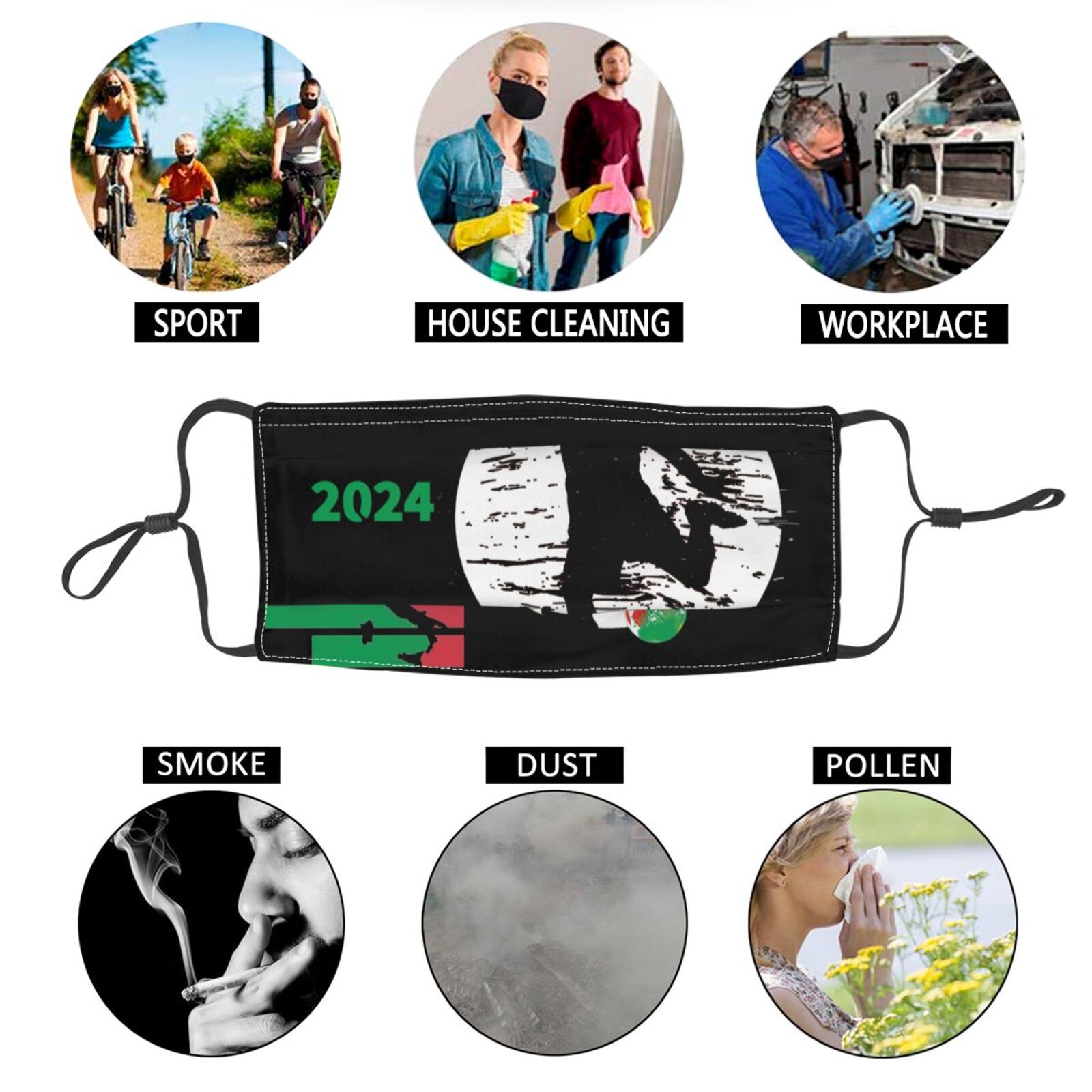 Italy EURO 2024 Adult Dust Mask DMK1760 - Soccerfana