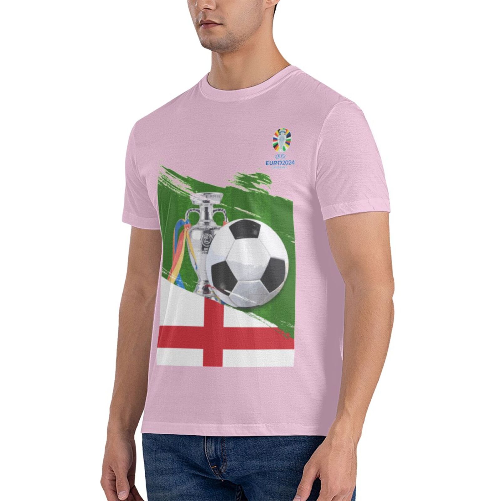 Men's England EURO 2024 Basic Short Sleeve T-Shirt BST1681 - Soccerfana