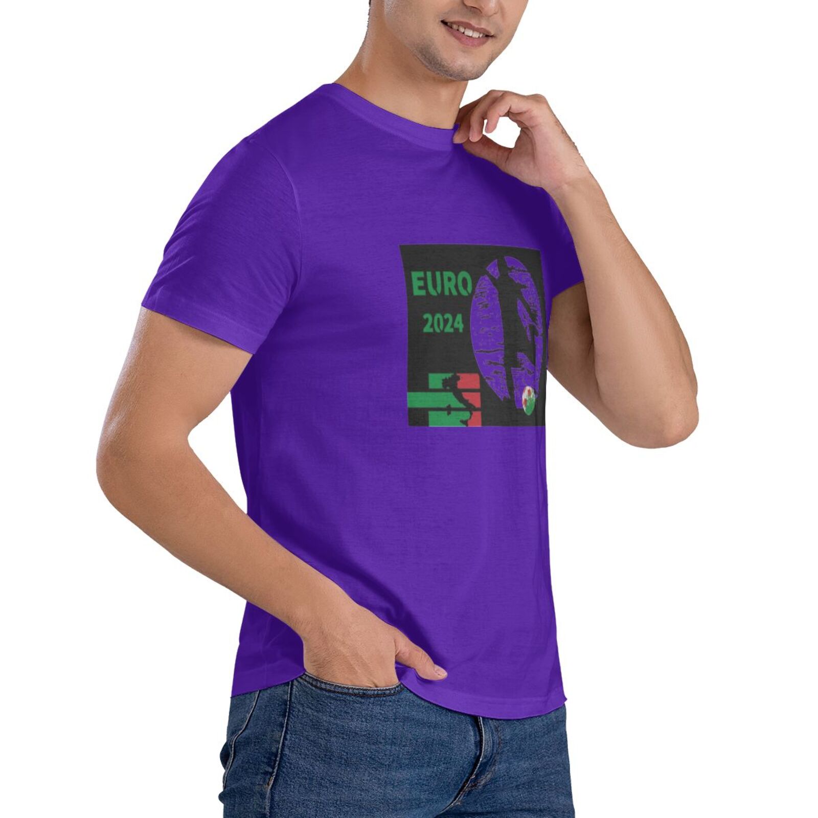 Men's Italy EURO 2024 Basic Short Sleeve T-Shirt BST1751 - Soccerfana