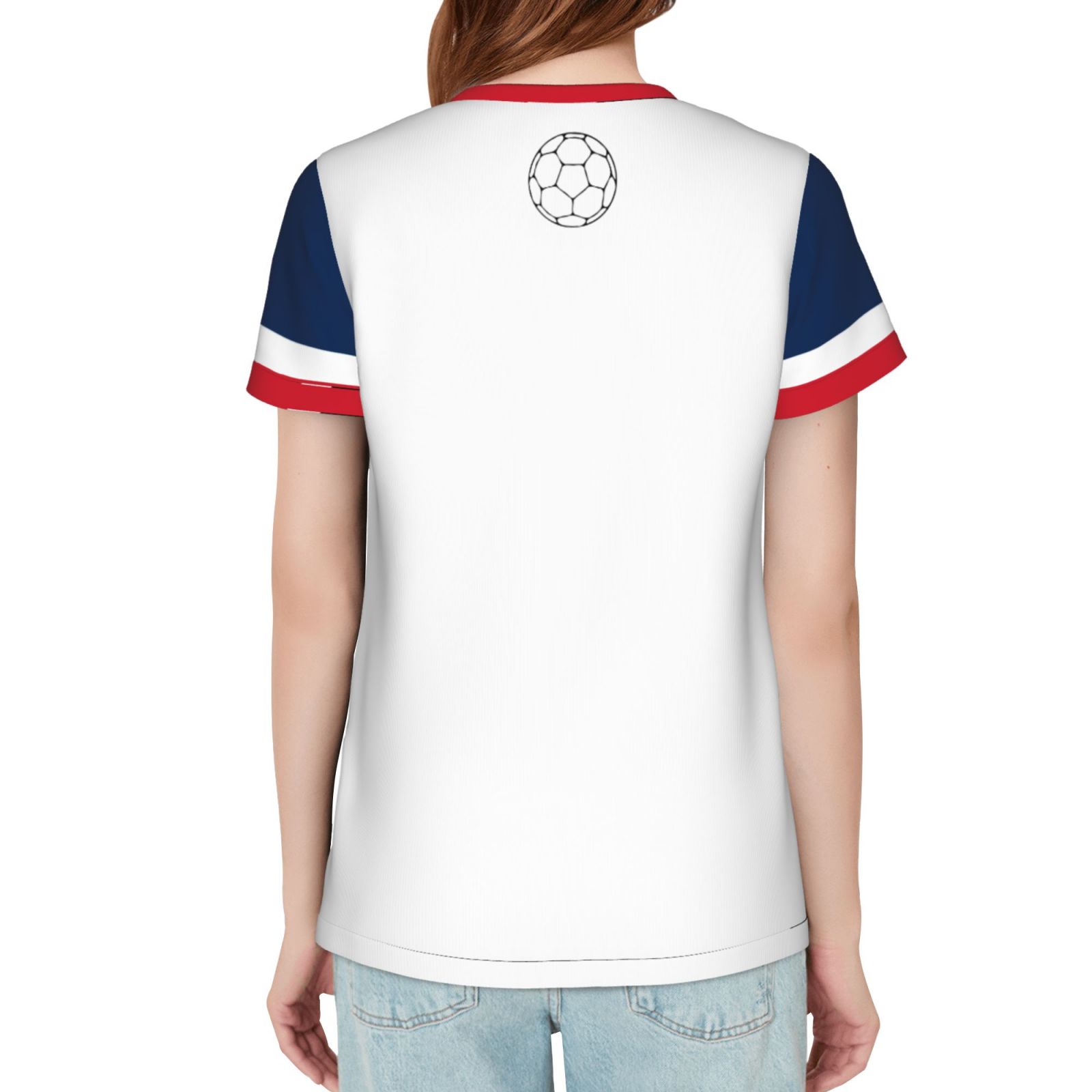 Women's France EURO 2024 Short Sleeve T-Shirt WST1684 - Soccerfana