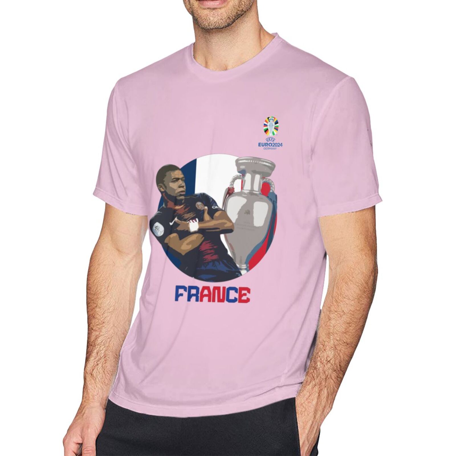 Men's France EURO 2024 Basic Short Sleeve T-Shirt BST1729 - Soccerfana