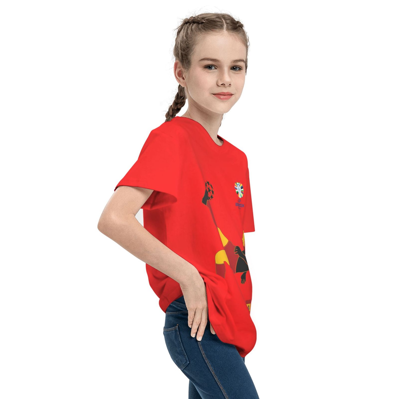 Kid's Spain EURO 2024 Teenage T-shirt TET1726 - Soccerfana