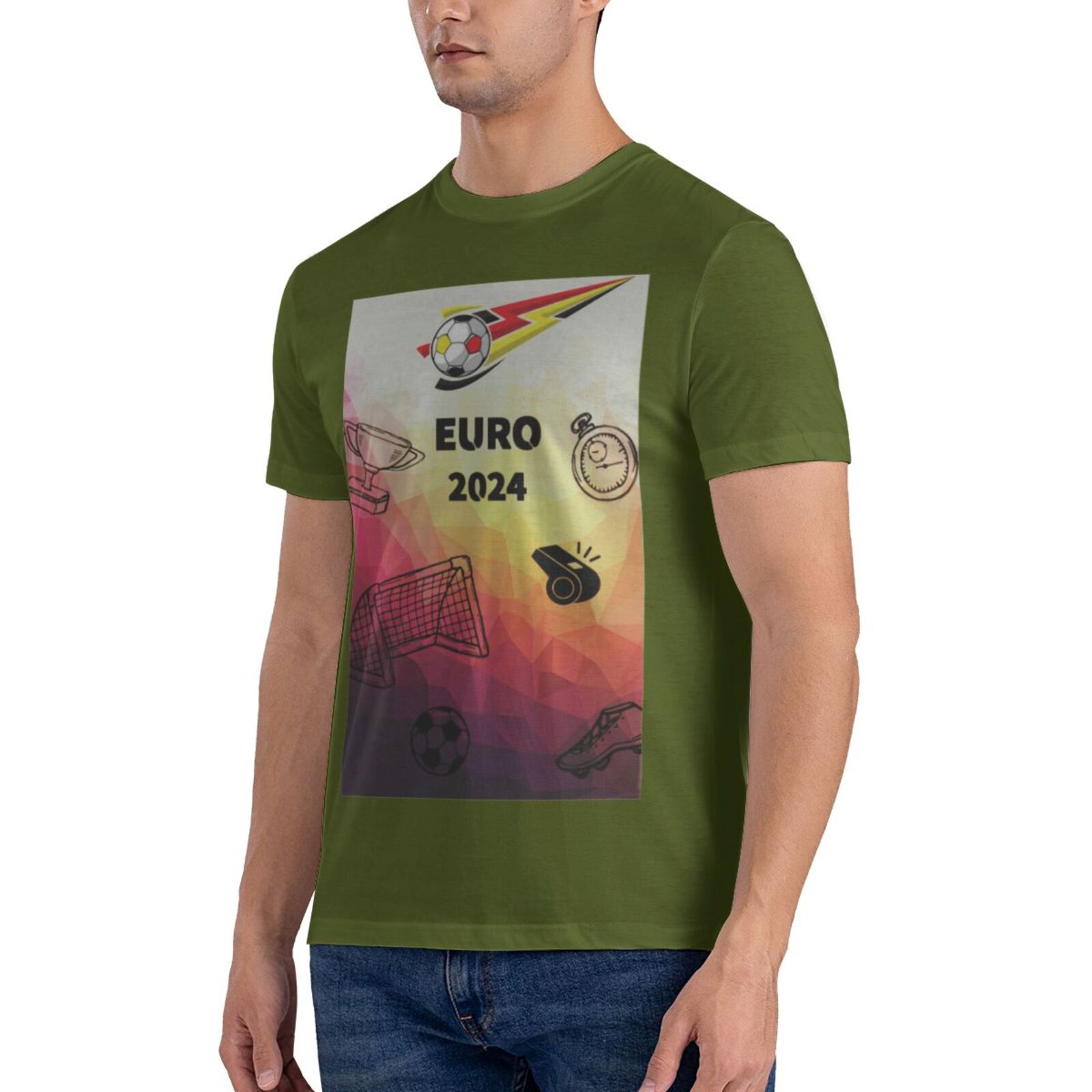 Men's Germany EURO 2024 Basic Short Sleeve T-Shirt BST1771 - Soccerfana