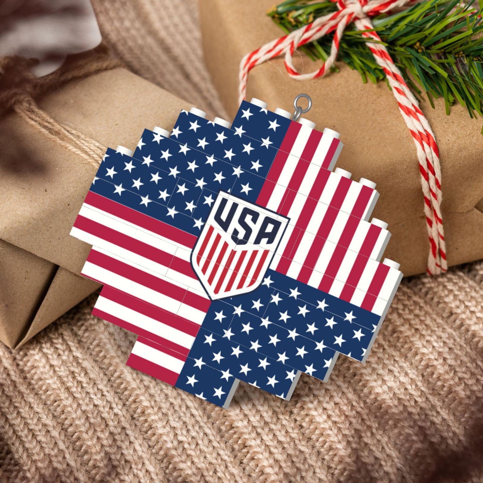 USMNT Building Block Puzzle Ornament BBP2029 - Soccerfana