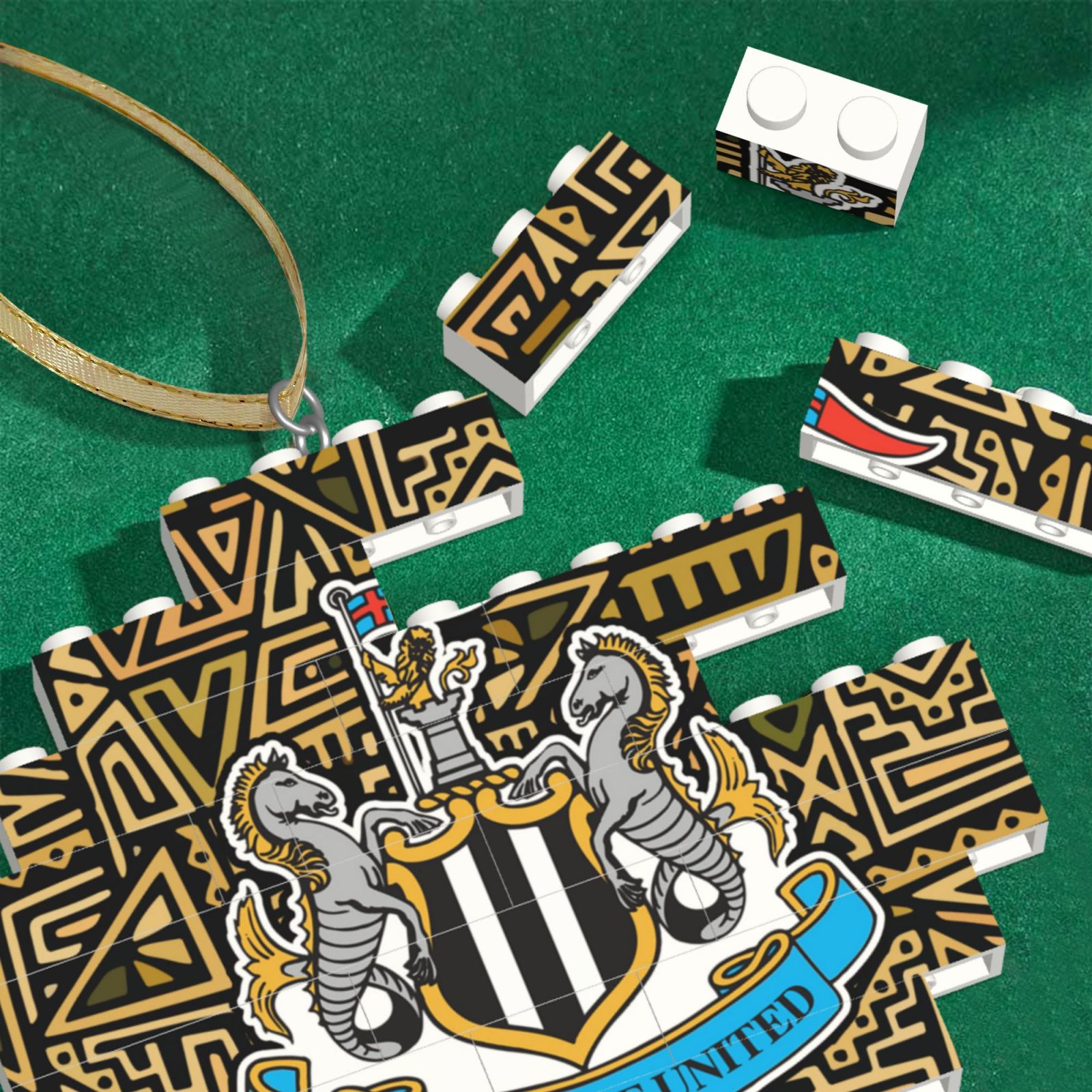 Newcastle United Building Block Puzzle Ornament BBP2104 - Soccerfana