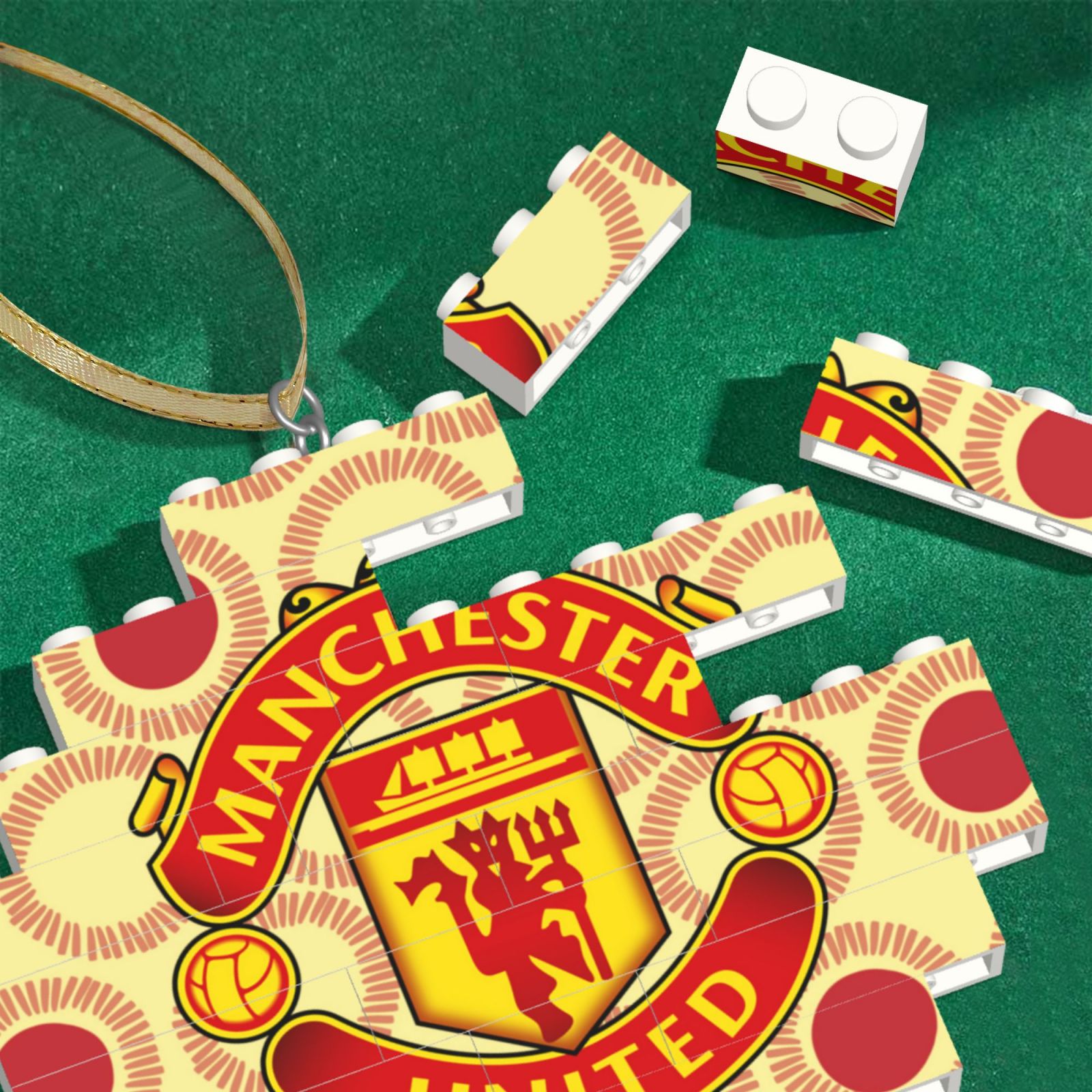 Manchester United Building Block Puzzle Ornament BBP2172 - Soccerfana