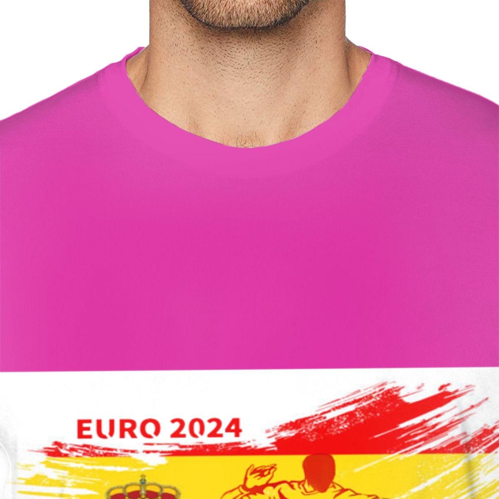 Men's Spain EURO 2024 Basic Short Sleeve T-Shirt BST1753 - Soccerfana