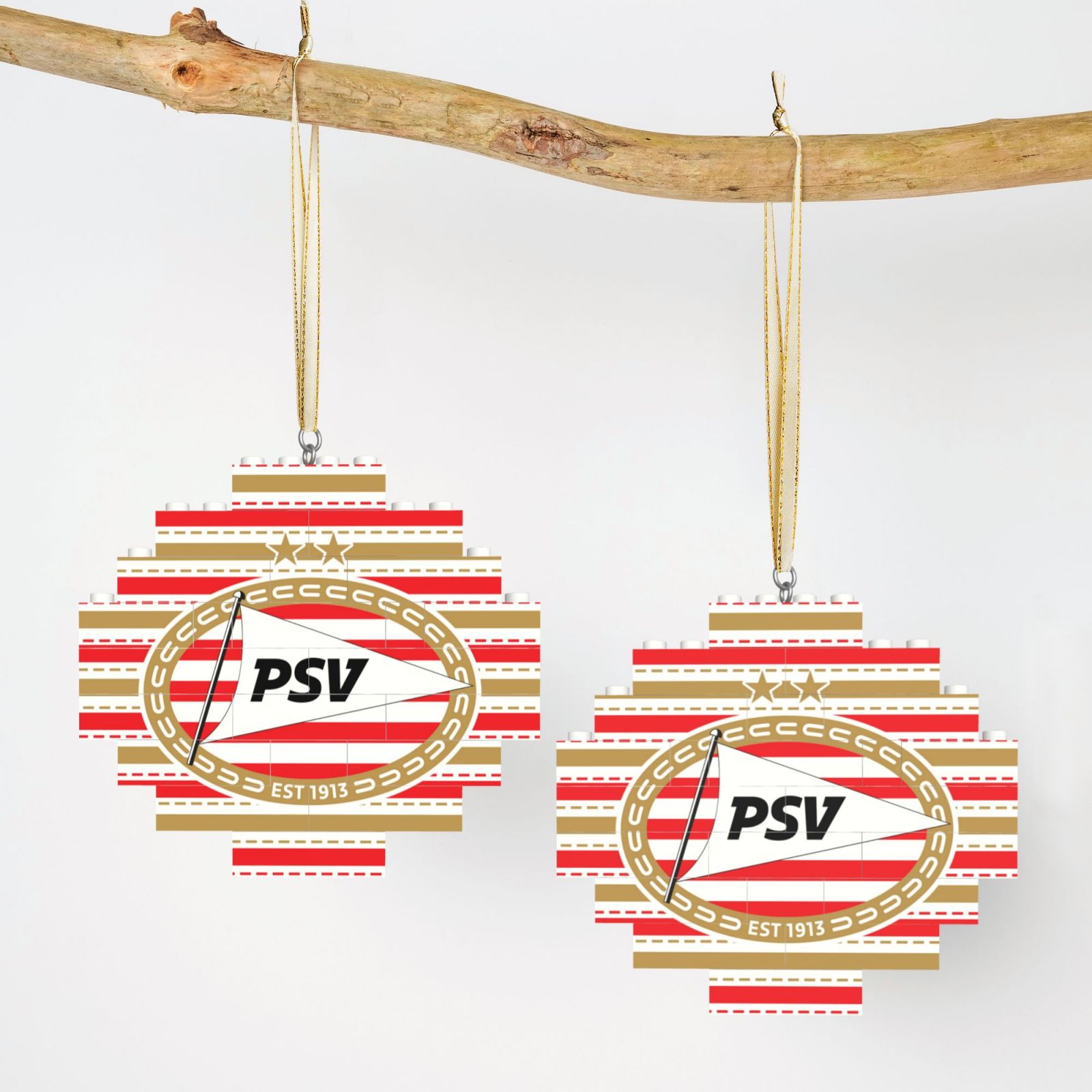 PSV Eindhoven Building Block Puzzle Ornament BBP2189 - Soccerfana