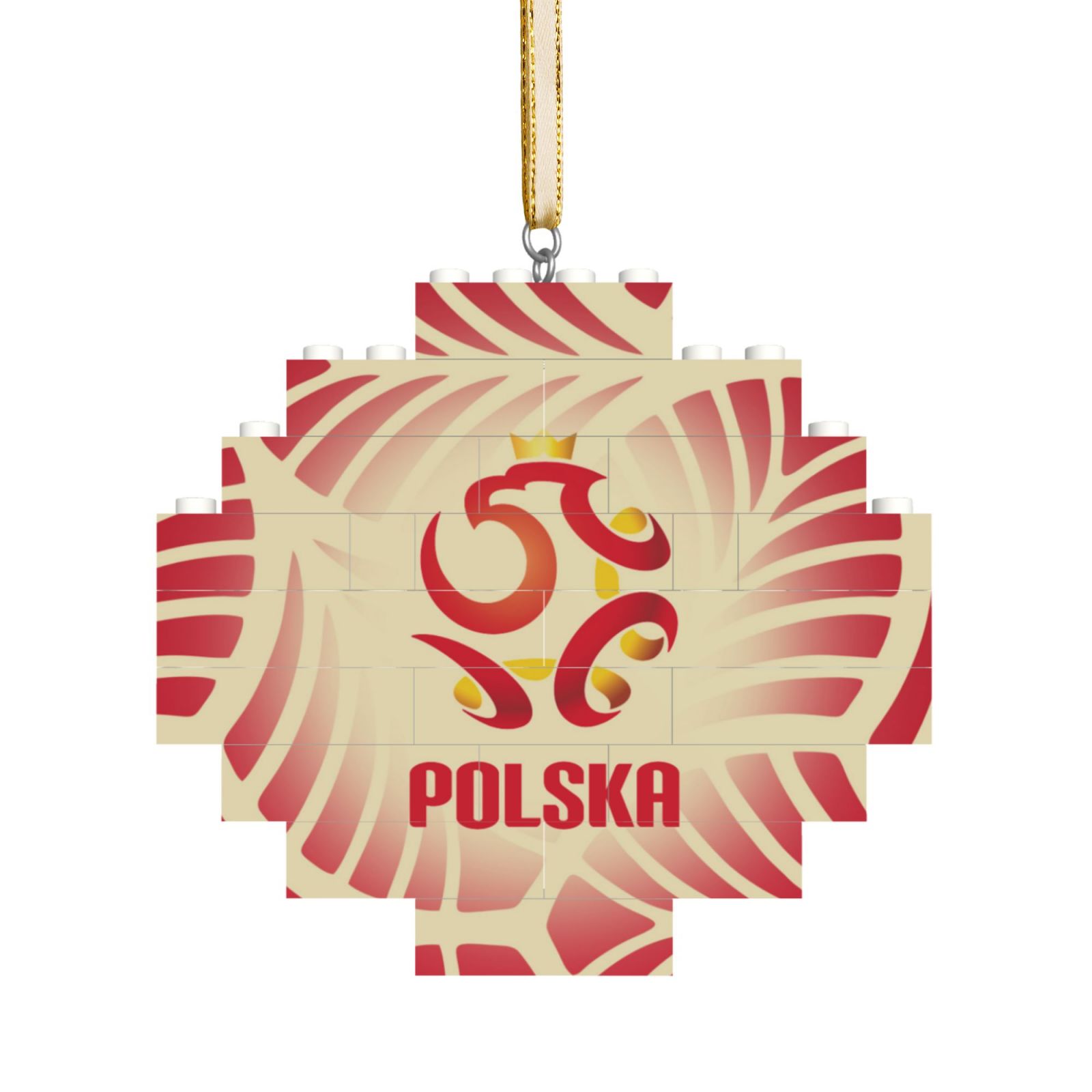 Poland Building Block Puzzle Ornament BBP2195 - Soccerfana