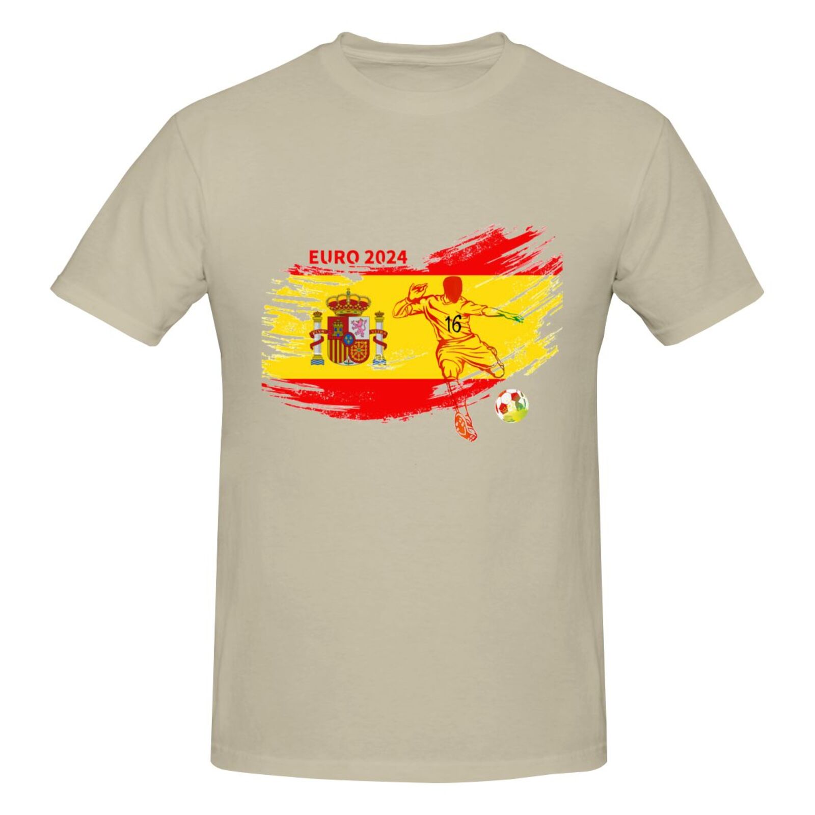 Men's Spain EURO 2024 Basic Short Sleeve T-Shirt BST1752 - Soccerfana