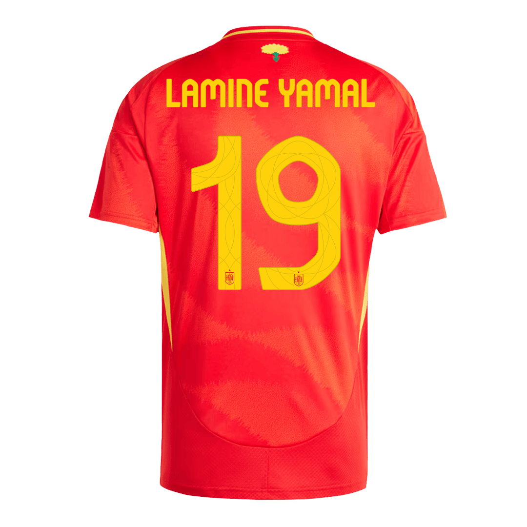 LAMINE YAMAL #19 Spain Home Jersey EURO 2024 - Soccerfana