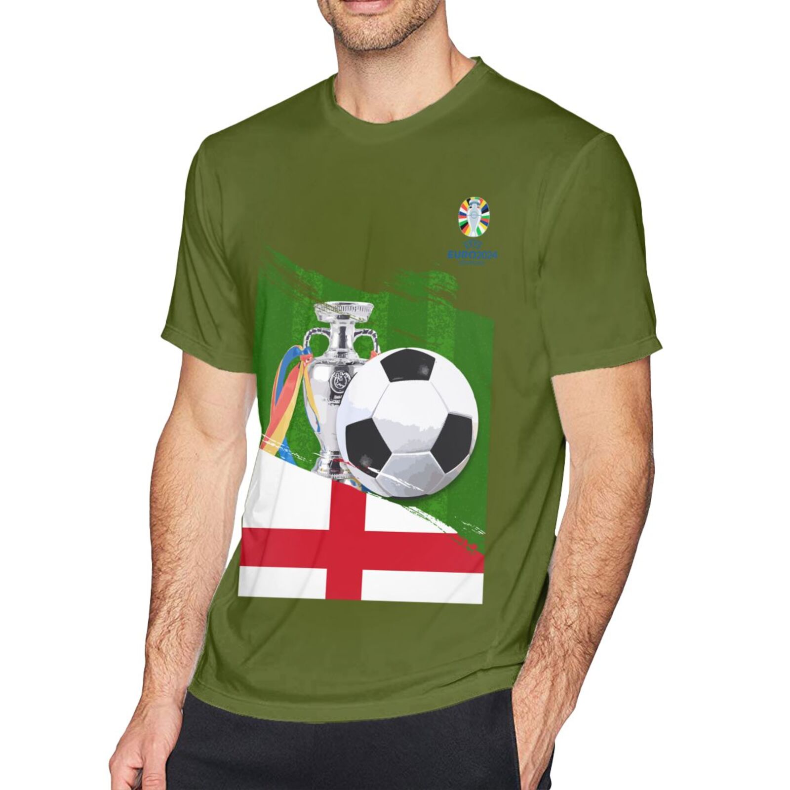 Men's England EURO 2024 Basic Short Sleeve T-Shirt BST1681 - Soccerfana