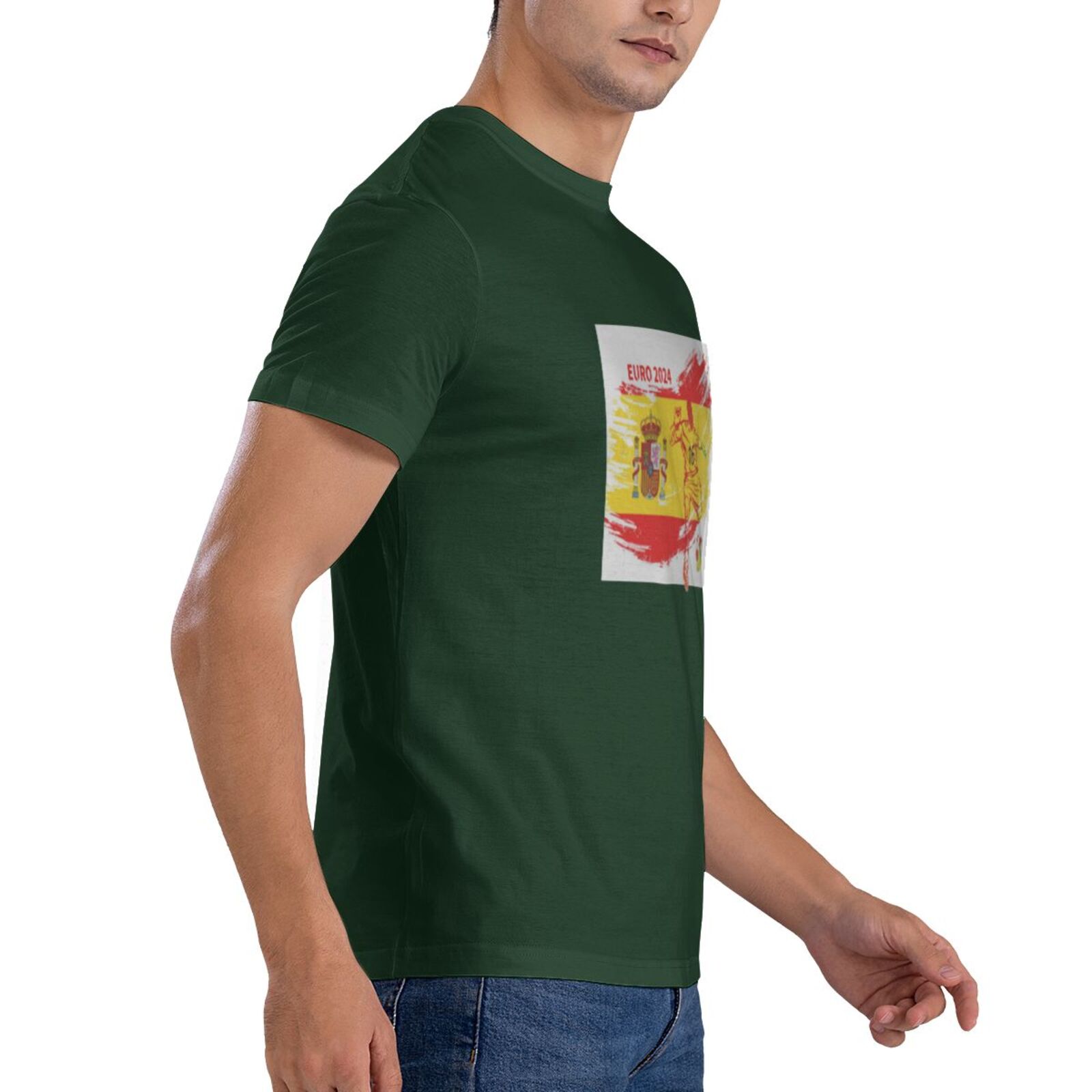 Men's Spain EURO 2024 Basic Short Sleeve T-Shirt BST1753 - Soccerfana