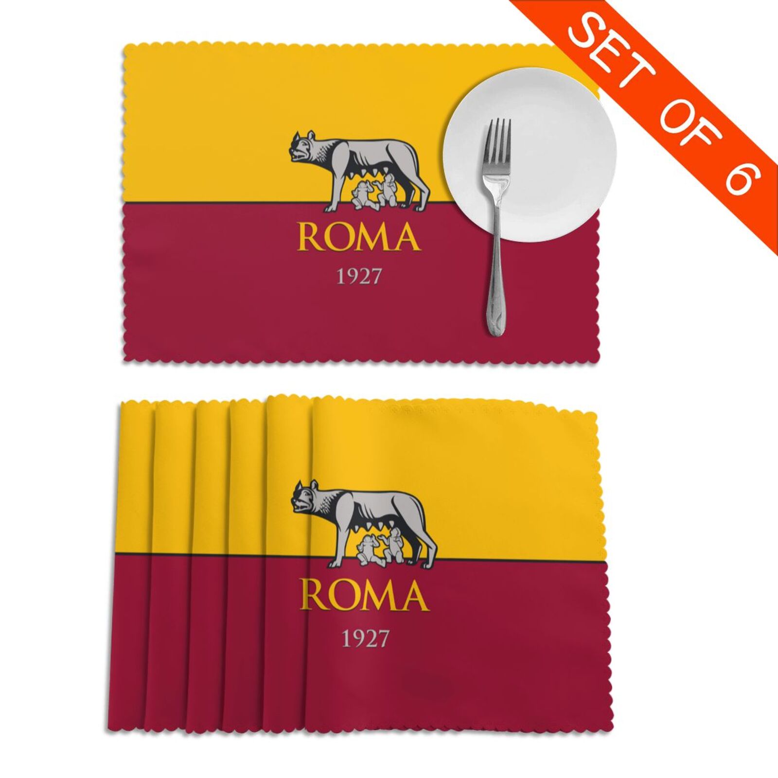 AS Roma Placemat Set Of 6 PFD2093 - Soccerfana