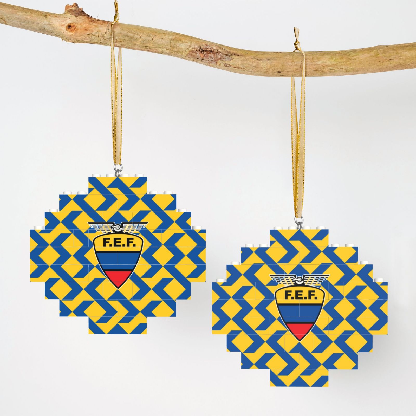 Ecuador Building Block Puzzle Ornament BBP1994 - Soccerfana