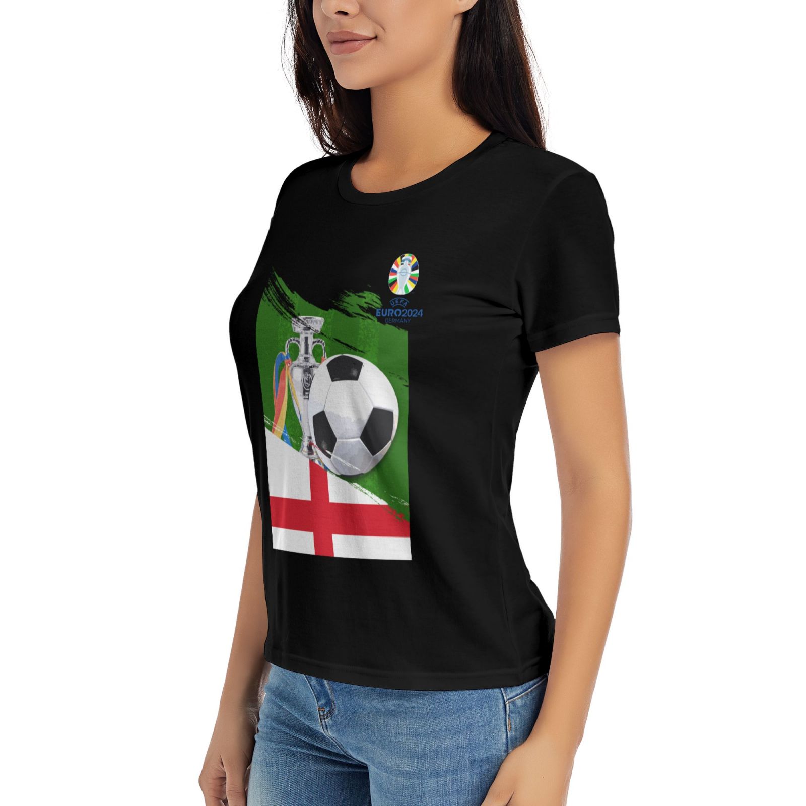 Women's England EURO 2024 Basic Short Sleeve T-Shirt WBT1682 - Soccerfana