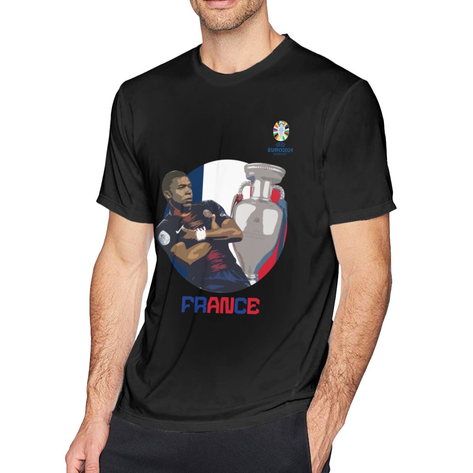 Men's France EURO 2024 Basic Short Sleeve T-Shirt BST1729 - Soccerfana