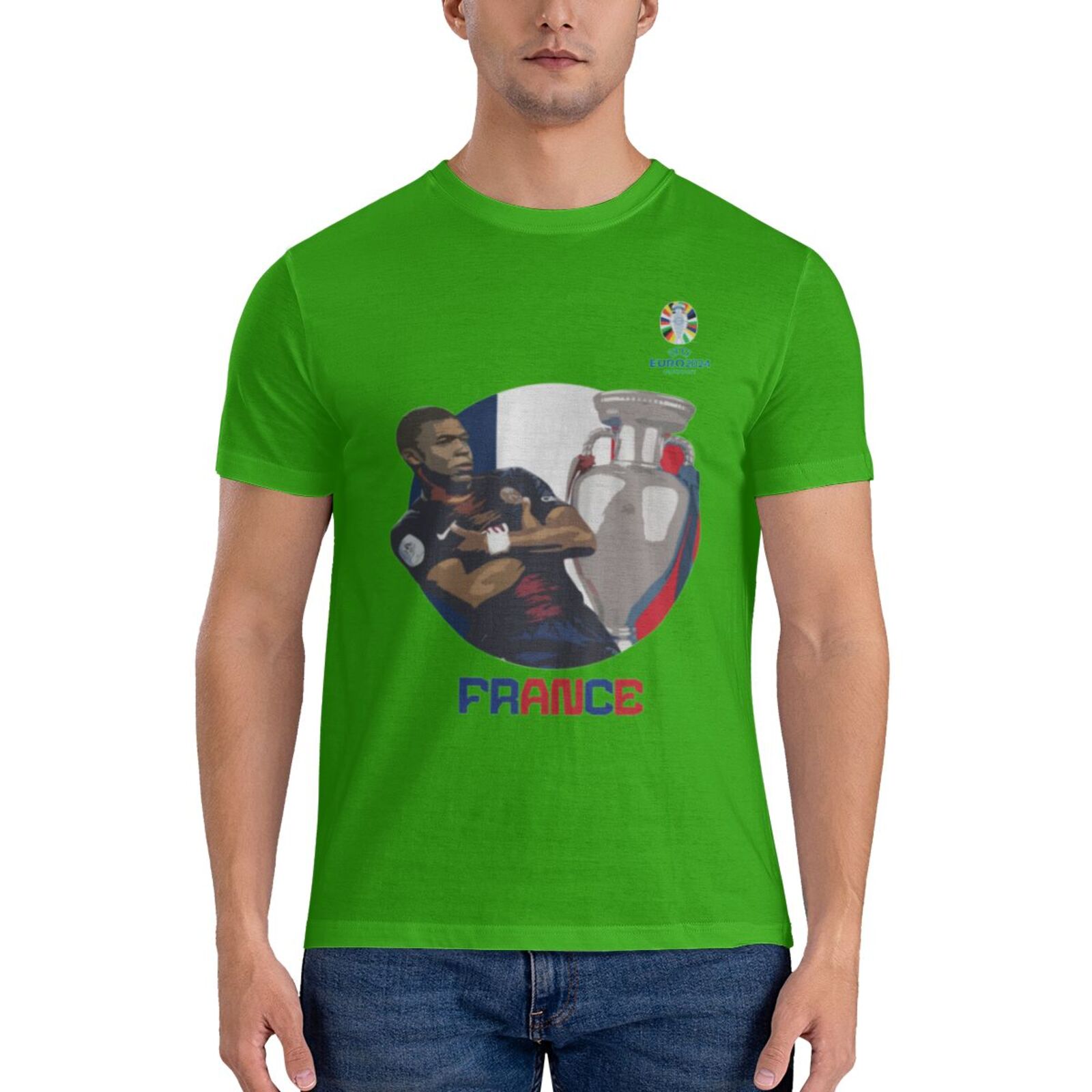 Men's France EURO 2024 Basic Short Sleeve T-Shirt BST1729 - Soccerfana