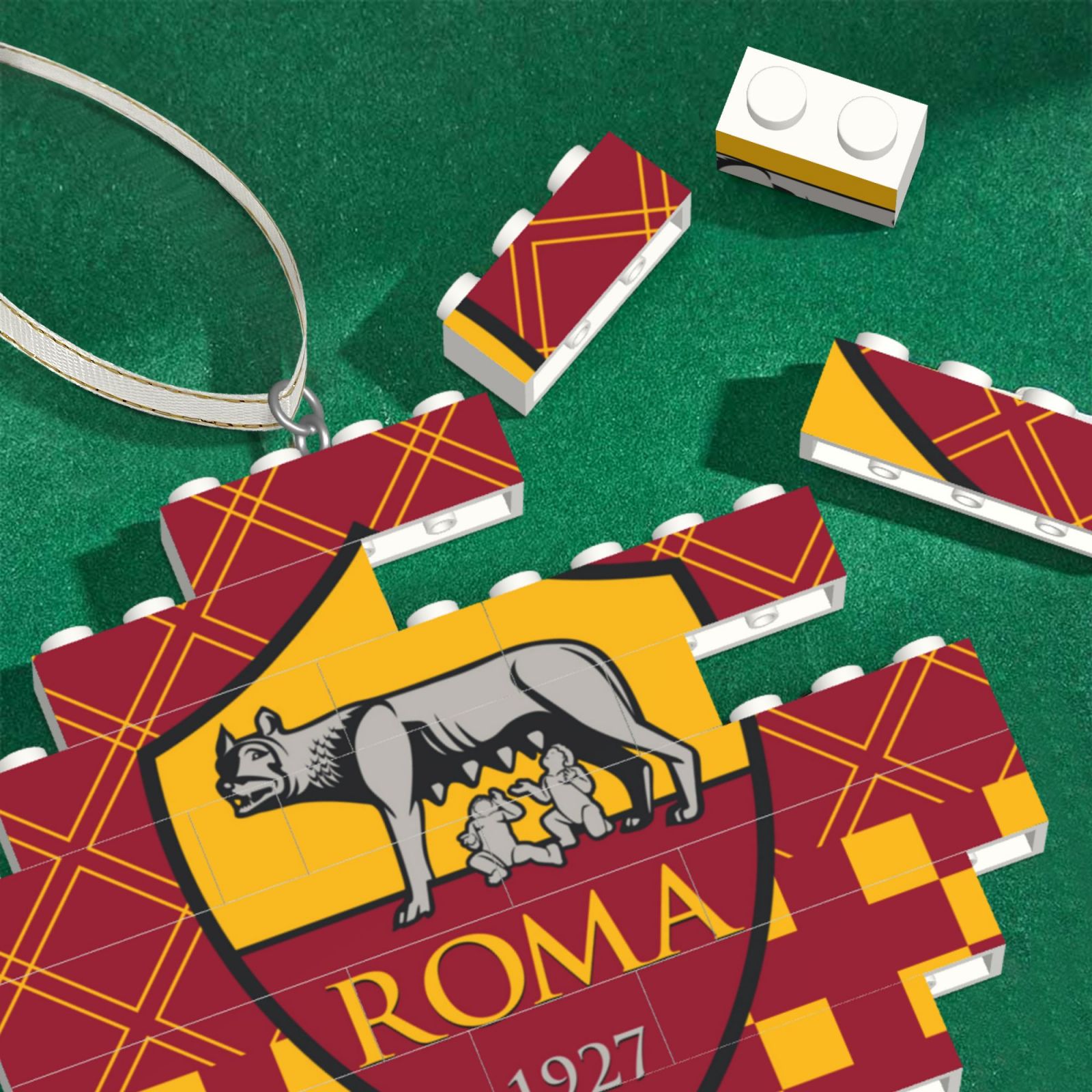 AS Roma Building Block Puzzle Ornament BBP2200 - Soccerfana