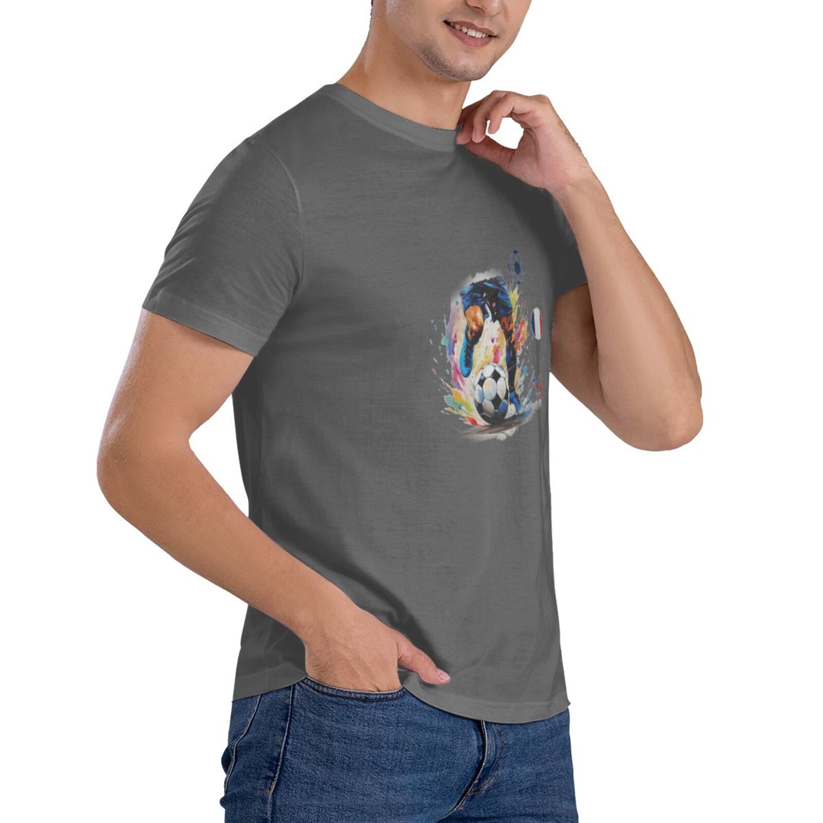 Men's France EURO 2024 Basic Short Sleeve T-Shirt BST1749 - Soccerfana