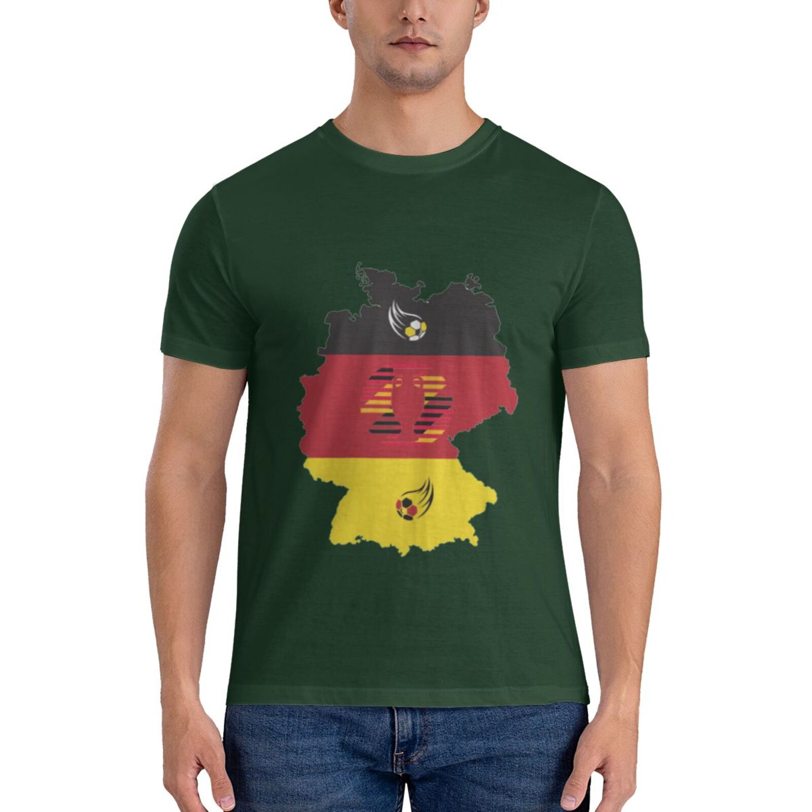 Men's Germany EURO 2024 Basic Short Sleeve T-Shirt BST1770 - Soccerfana