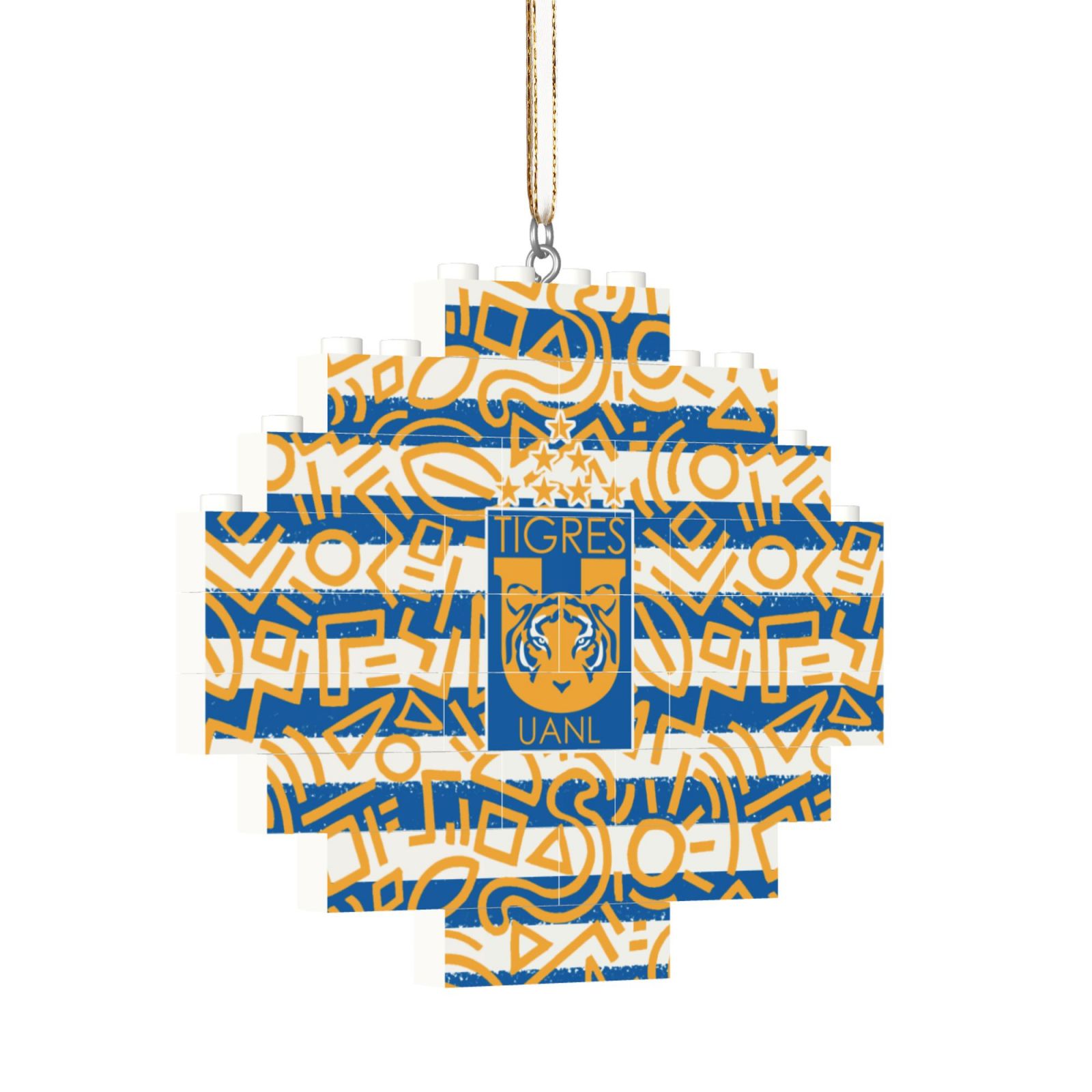 Tigres UANL Building Block Puzzle Ornament BBP2032 - Soccerfana