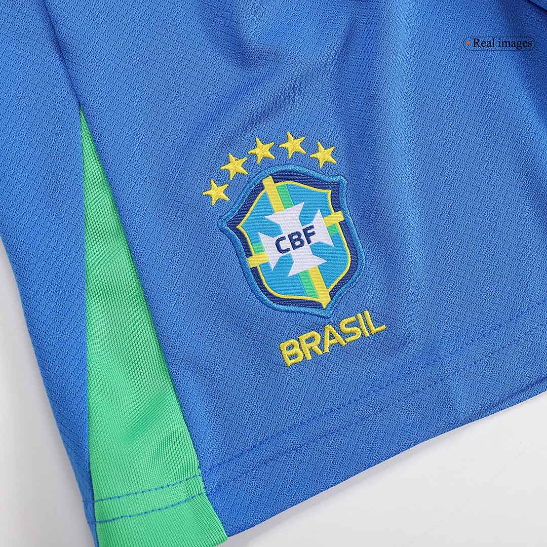 Kid's Brazil Home Jersey+Shorts Copa America 2024 - Soccerfana