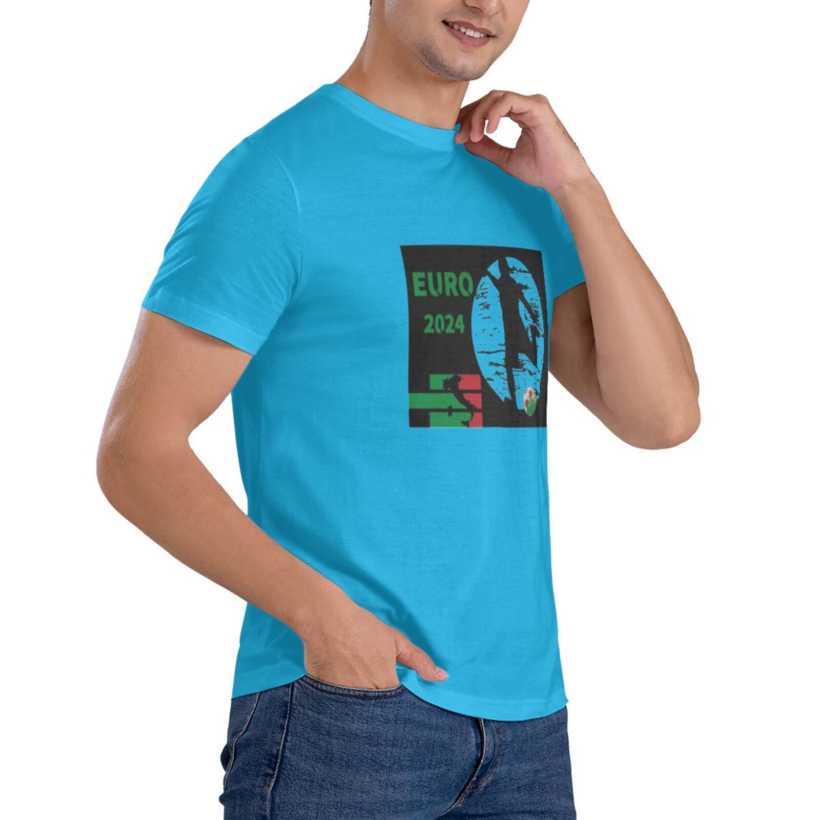Men's Italy EURO 2024 Basic Short Sleeve T-Shirt BST1751 - Soccerfana