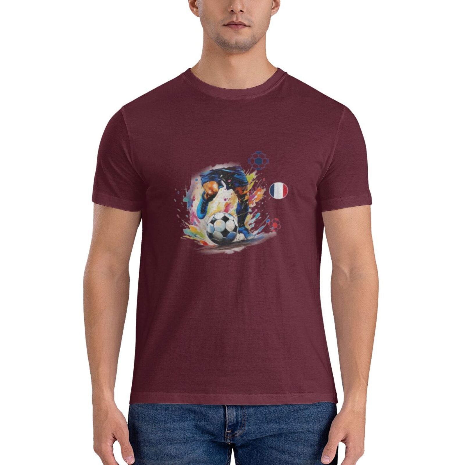 Men's France EURO 2024 Basic Short Sleeve T-Shirt BST1749 - Soccerfana