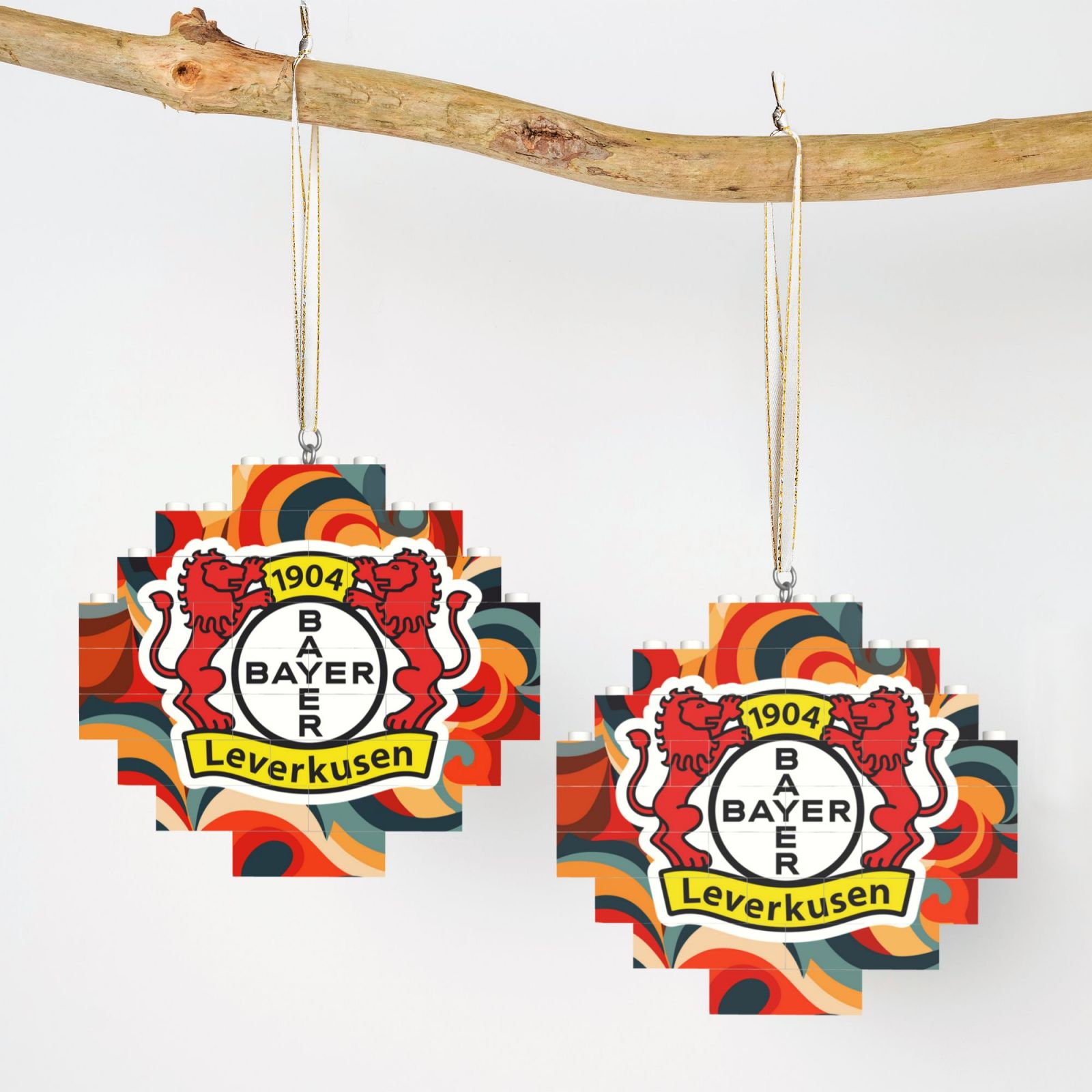 Bayer 04 Leverkusen Building Block Puzzle Ornament BBP2174 - Soccerfana