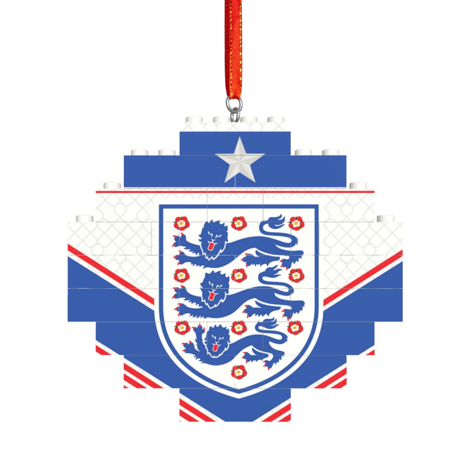 England Building Block Puzzle Ornament BBP2187 - Soccerfana